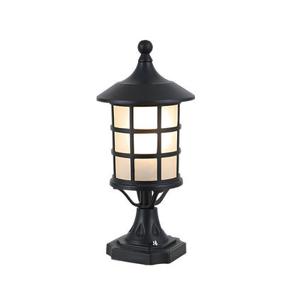 House Pillar Lights Waterproof LED Black Modern Light