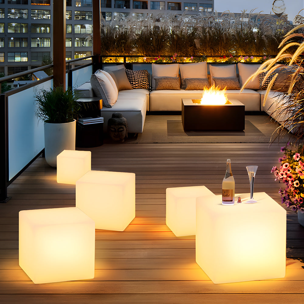 Ice Cube LED Lights LED White Waterproof Outdoor Ground Light