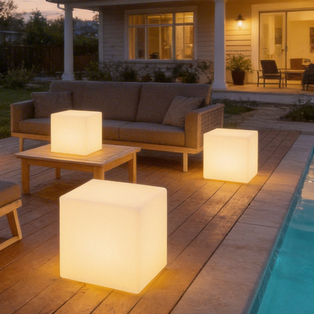 Ice Cube LED Lights LED White Waterproof Outdoor Ground Light