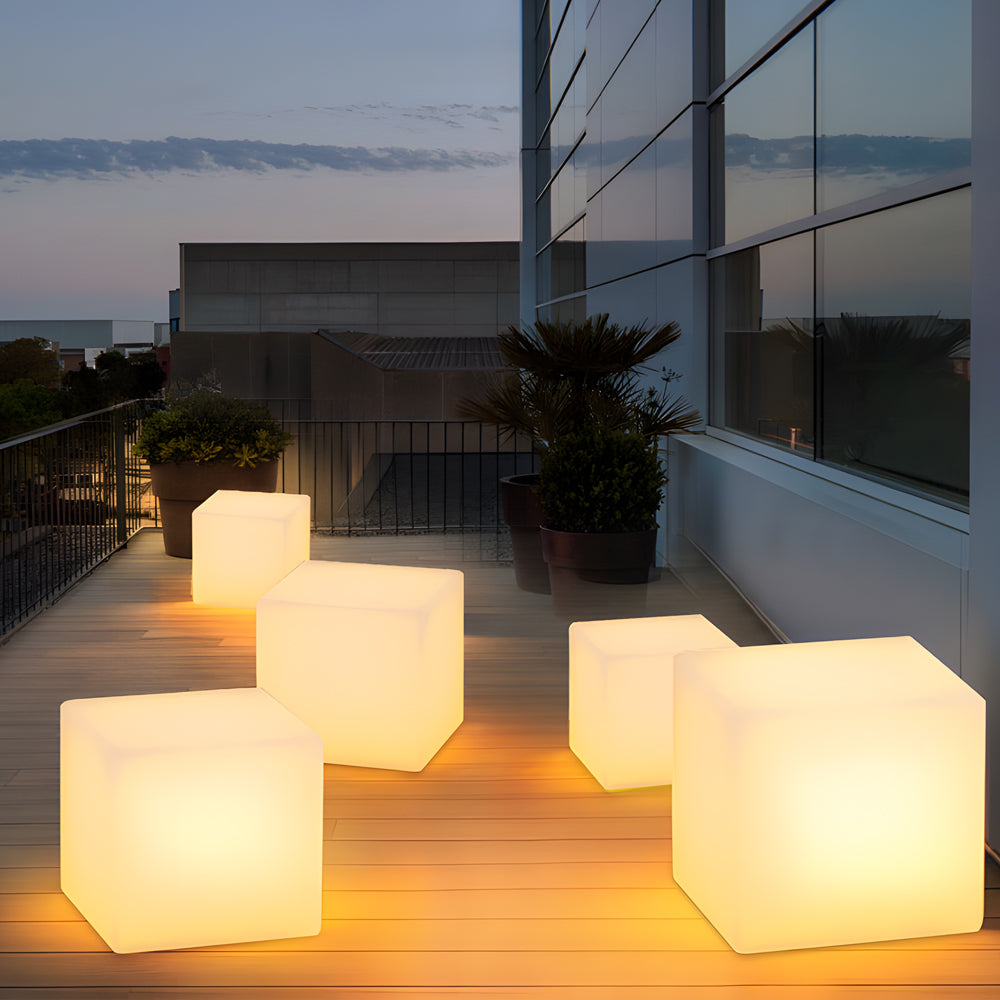 Ice Cube LED Lights LED White Waterproof Outdoor Ground Light