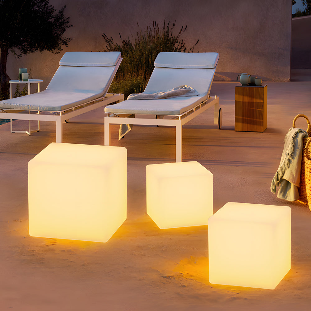 Ice Cube LED Lights LED White Waterproof Outdoor Ground Light