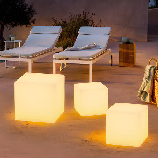Ice Cube LED Lights LED White Waterproof Outdoor Ground Light