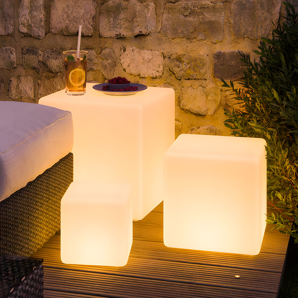 Ice Cube LED Lights LED White Waterproof Outdoor Ground Light