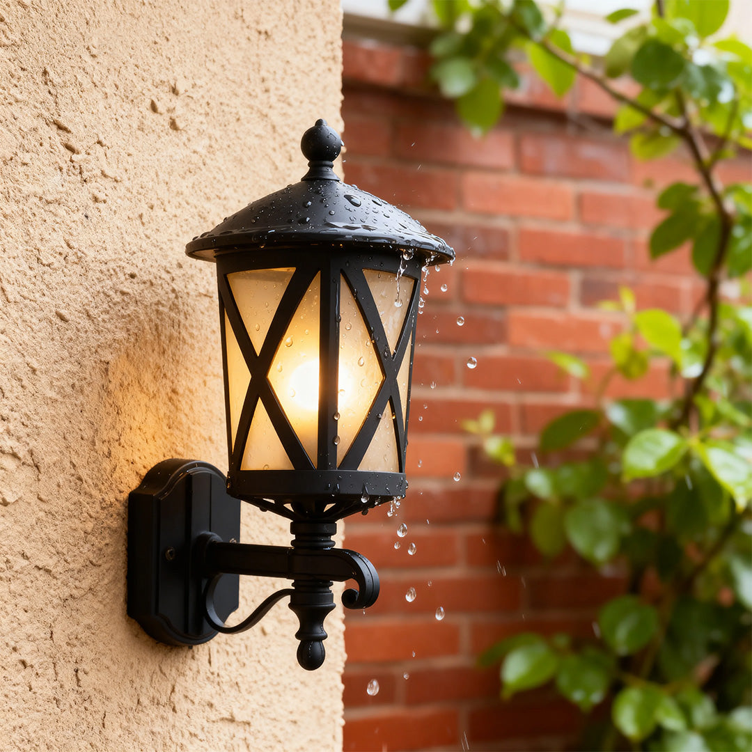 Outdoor Black Wall Light European Style Outdoor Waterproof Aluminum