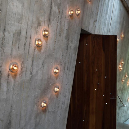 Transparent Rustic Outdoor Glass Wall Lights Waterproof LED Lighting