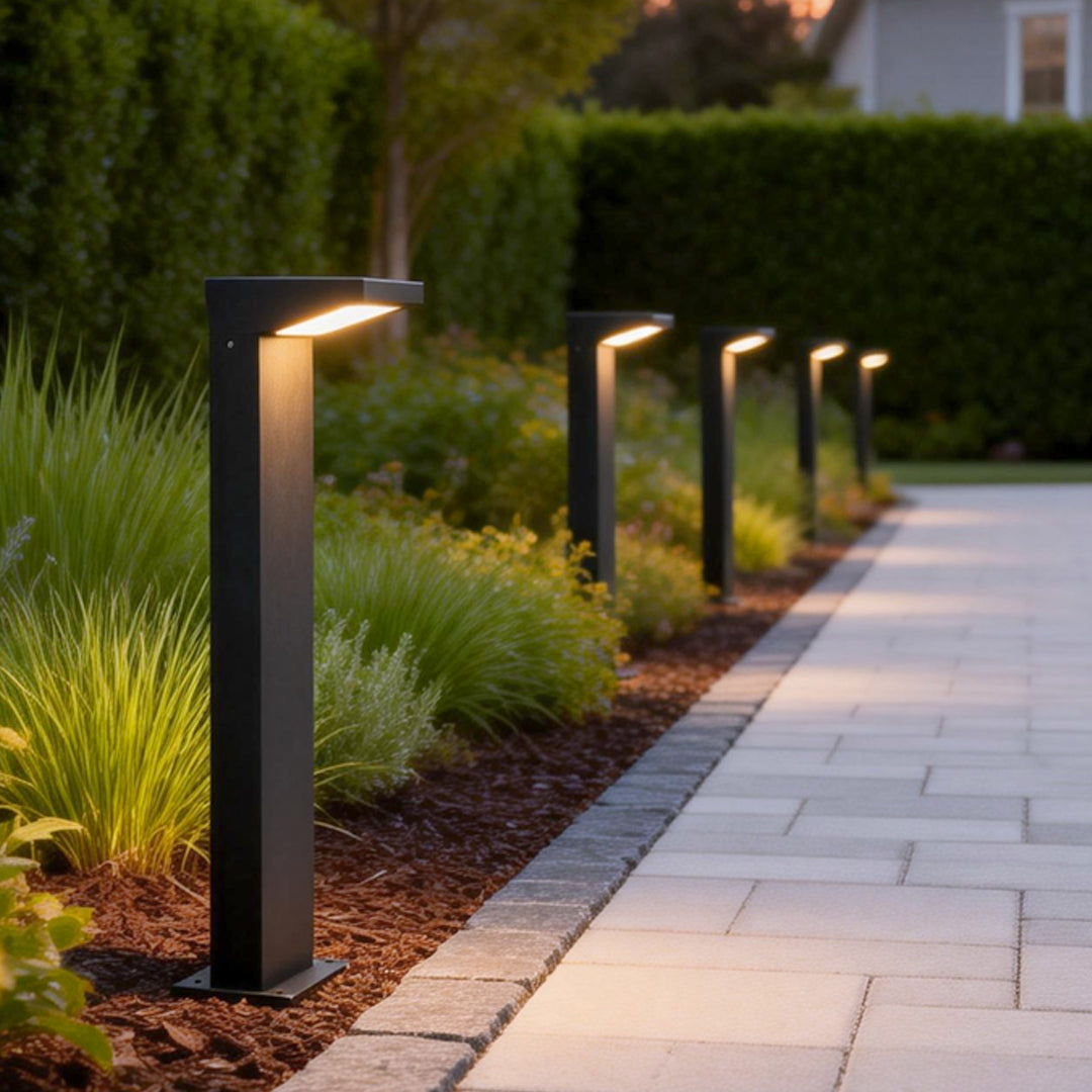 L Bollard Light Low Voltage Solar LED Outdoor Landscape Light
