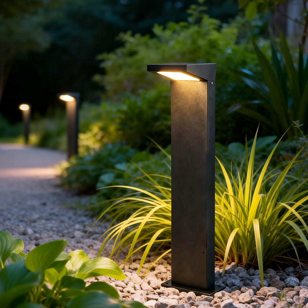 L Bollard Light Low Voltage Solar LED Outdoor Landscape Light