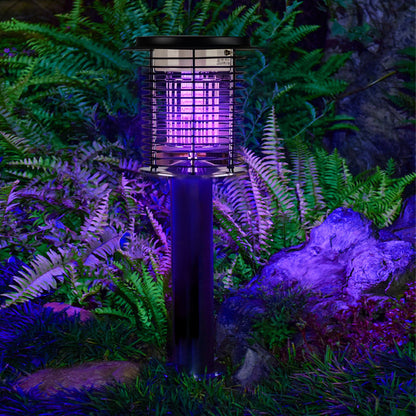 Lampara Mata Mosquitos Modern Black Metal Solar Light