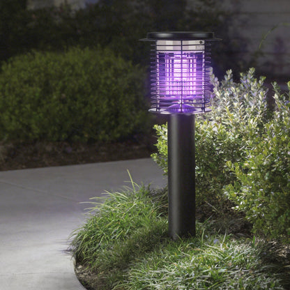 Lampara Mata Mosquitos Modern Black Metal Solar Light