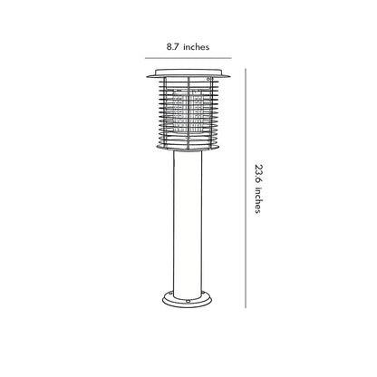 Lampara Mata Mosquitos Modern Black Metal Solar Light