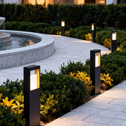 Landscape Bollard Lighting Waterproof Courtyard Decor Square Lamp