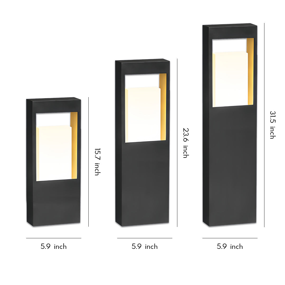Landscape Bollard Lighting Waterproof Courtyard Decor Square Lamp