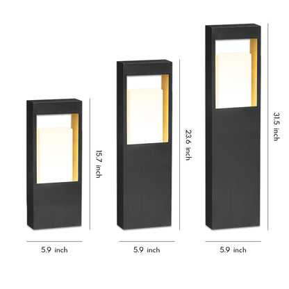 Landscape Bollard Lighting Waterproof Courtyard Decor Square Lamp