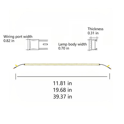 Exterior LED Step Lights Long Strip Decorative Lamp