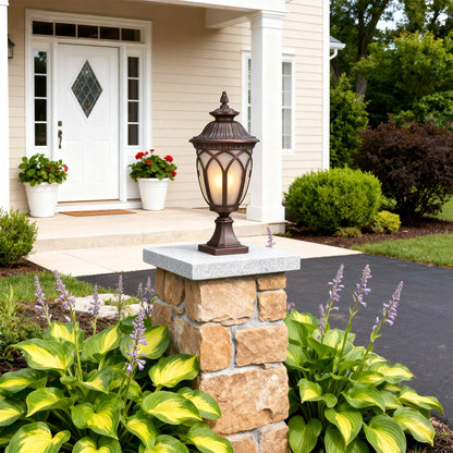 Garden Pillar Lights Weather-Resistant Outdoor Column Head Light