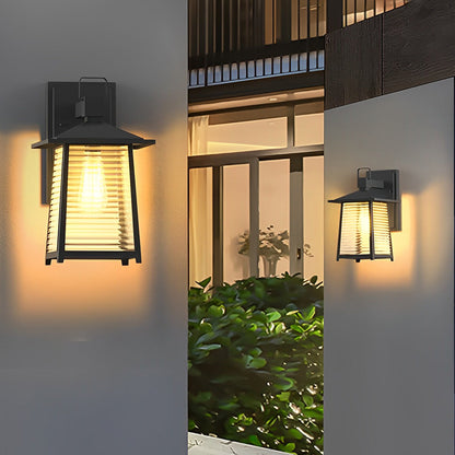 Lantern Outdoor Wall Lights Modern Waterproof Glass Light