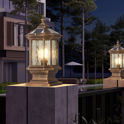 Lantern Pillar Lights European-Style Vintage Outdoor Pier Mount Light
