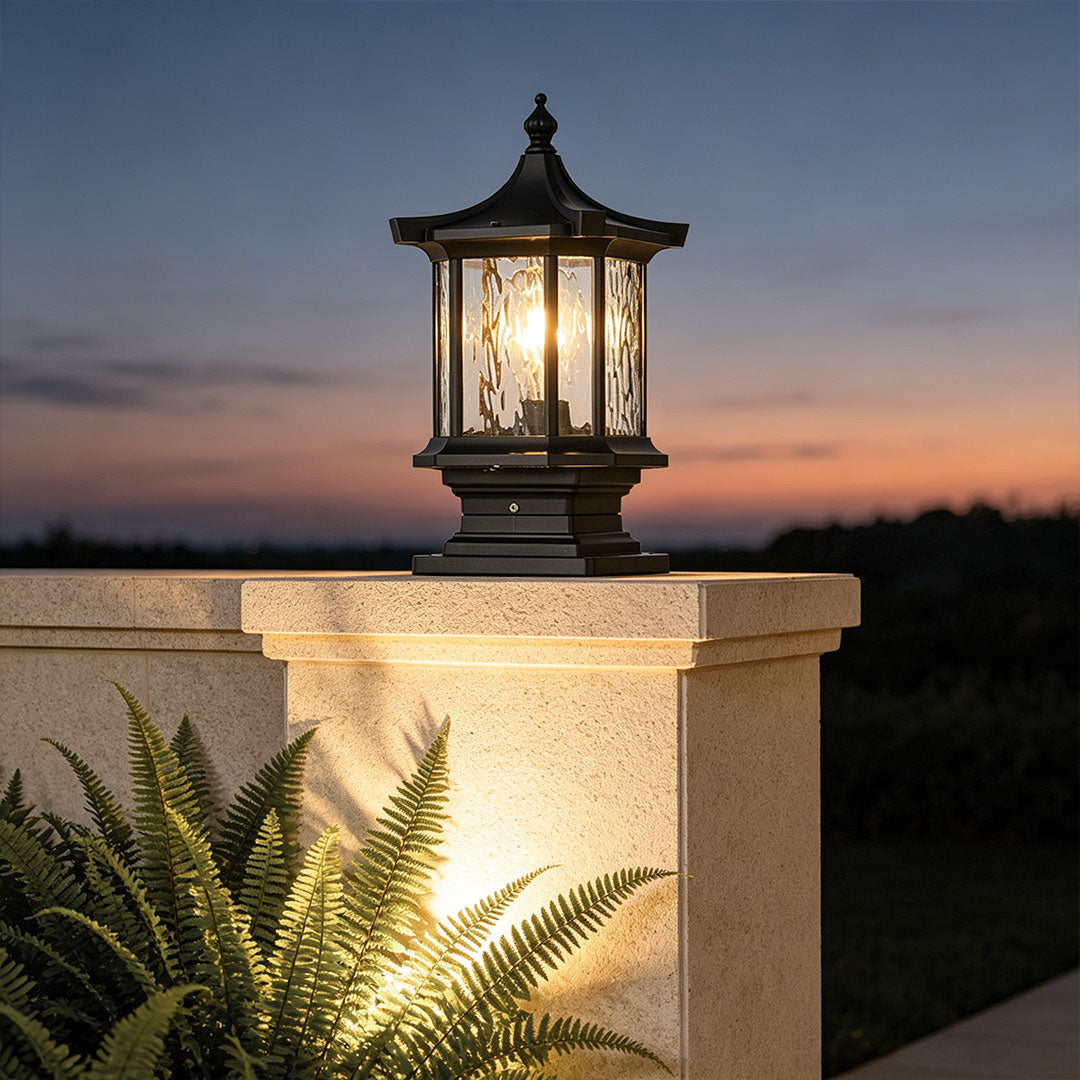 Lantern Pillar Lights European-Style Vintage Outdoor Pier Mount Light
