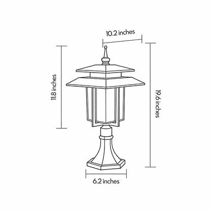 Large Pillar Lights Outdoor Modern Waterproof Light
