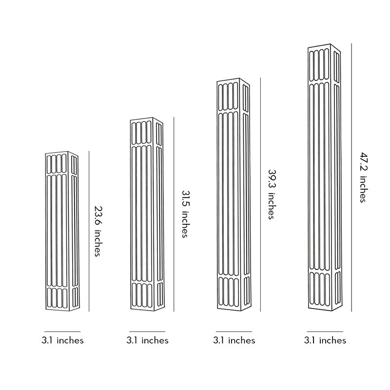 Large Outdoor Wall Light Modern Rectangular LED Light