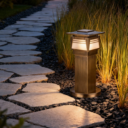 LED Bollard Garden Lights Outdoor Waterproof Copper Lamp