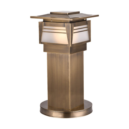LED Bollard Garden Lights Outdoor Waterproof Copper Lamp