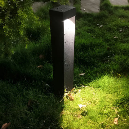 Bollard LED Lights Modern Black Outdoor Lawn Light