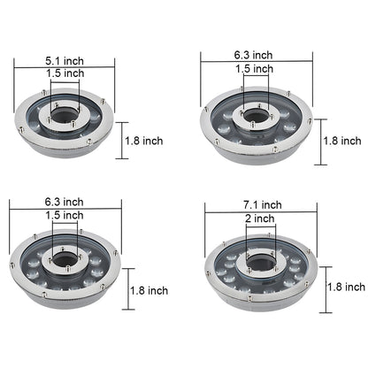 LED Fountain Light Waterproof Aluminum