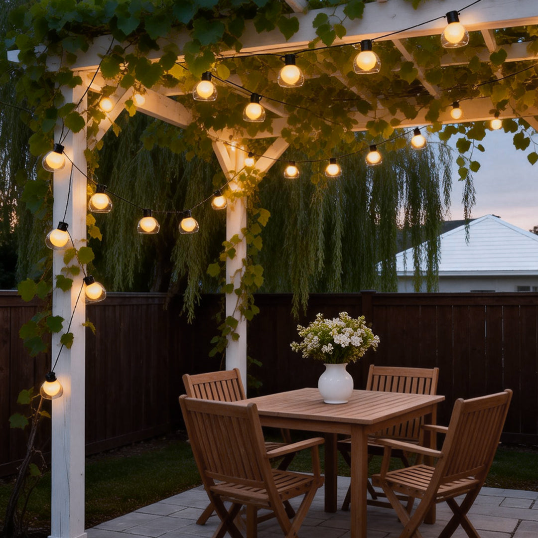LED Globe String Lights Multi-power Mode Outdoor Lights