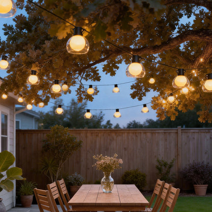 LED Globe String Lights Multi-power Mode Outdoor Lights