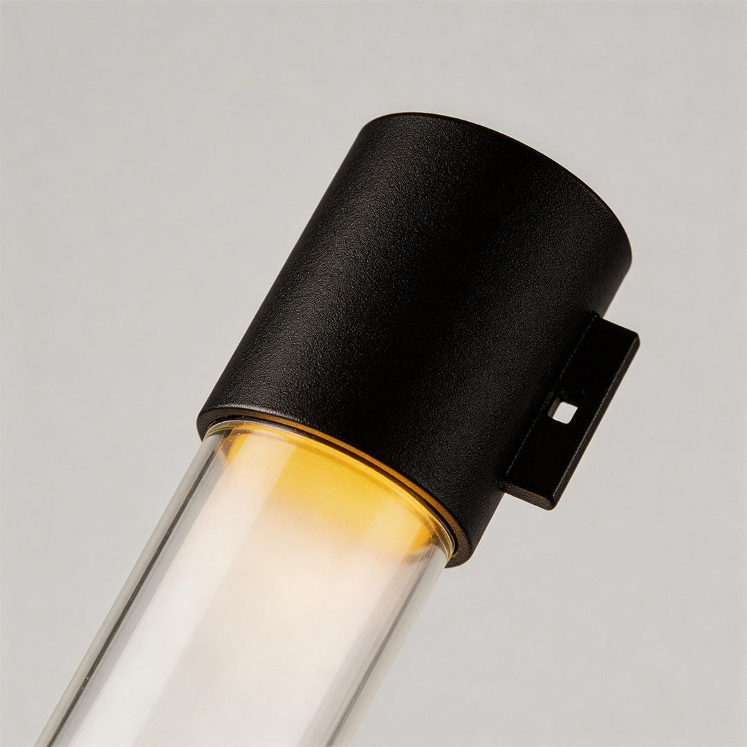 LED Outdoor Sconce Modern Black Long Aluminum Light