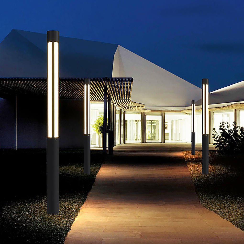 Residential Bollard Lights Modern Cylindrical LED – Waterproof IP54 Pathway Light for Landscape