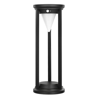LED Solar Bollard Lights Modern Outdoor Black Lawn Light