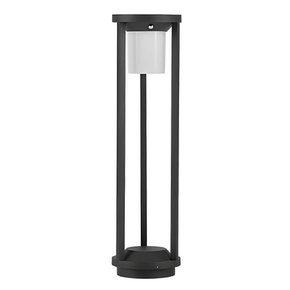 LED Solar Bollard Lights Modern Outdoor Black Lawn Light