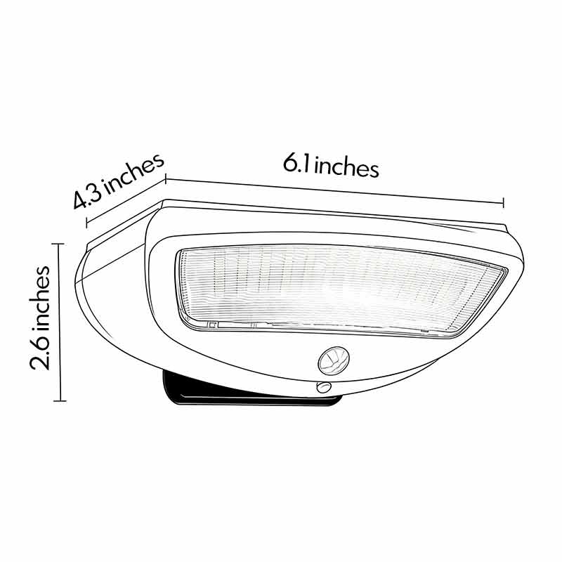 2 PCS Outdoor Wall Mounted Solar Lights Garden Motion Sensor Light