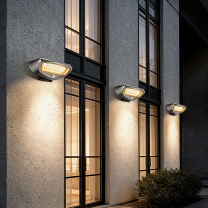2 PCS Outdoor Wall Mounted Solar Lights Garden Motion Sensor Light