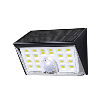 4 PCS Sensor Wall Lights Outdoor Modern Black Solar Light