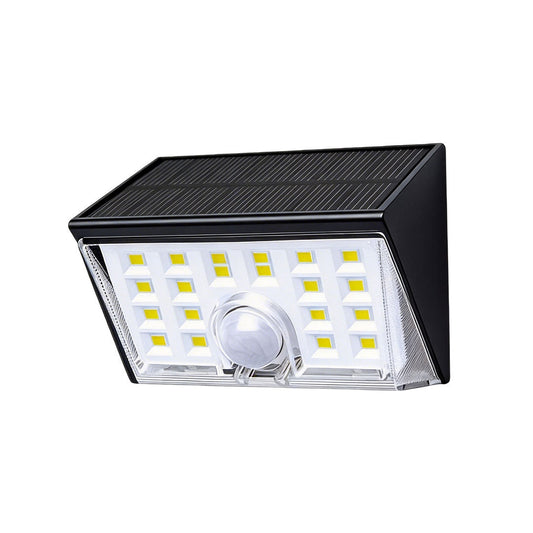 4 PCS Sensor Wall Lights Outdoor Modern Black Solar Light