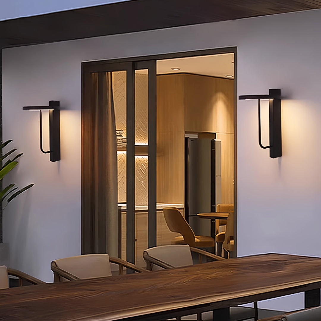 Light Sconces Outdoor Waterproof Black Metal Light