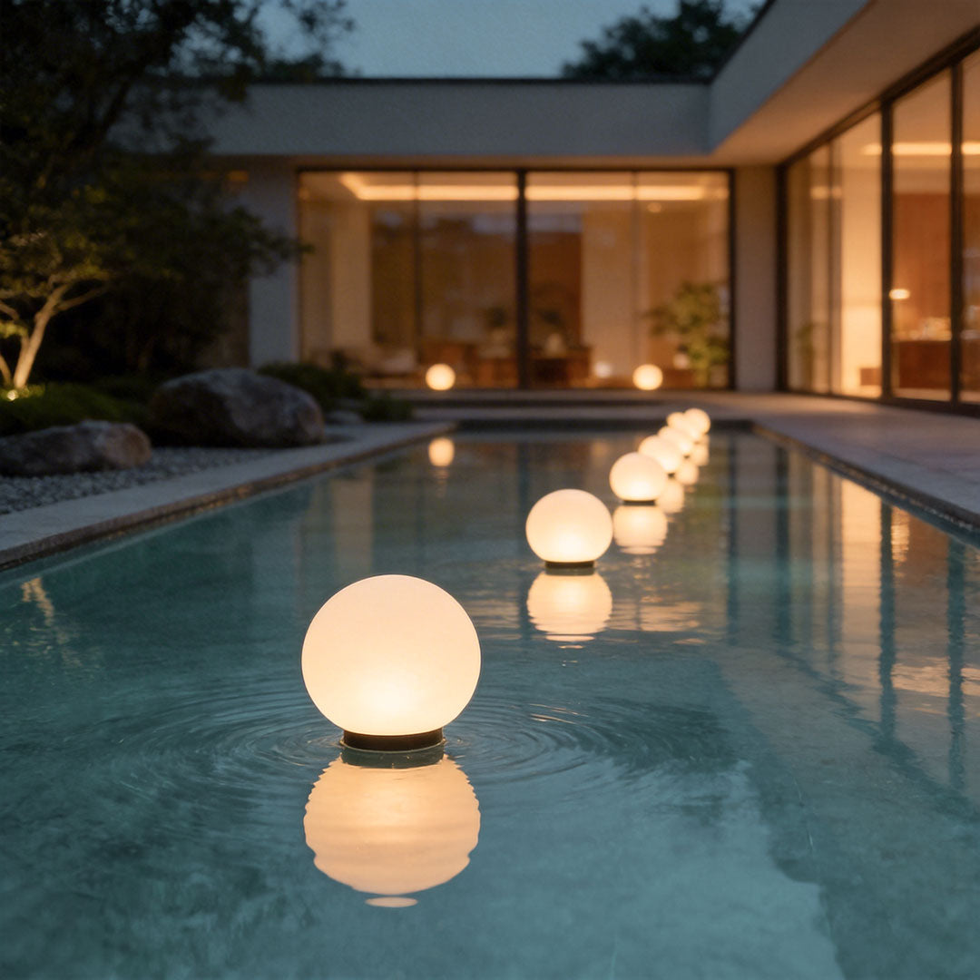 Acrylic Moon-Shaped Round Landscape Lighting Waterproof Modern Style
