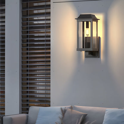 Waterproof Square Metal Outdoor Wall Sconces American-Style Minimalist