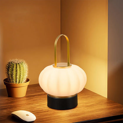 Nordic Lantern Table Lamp with LED & USB Charging – 3-Step Dimmable Atmosphere Accent Light for Bedroom