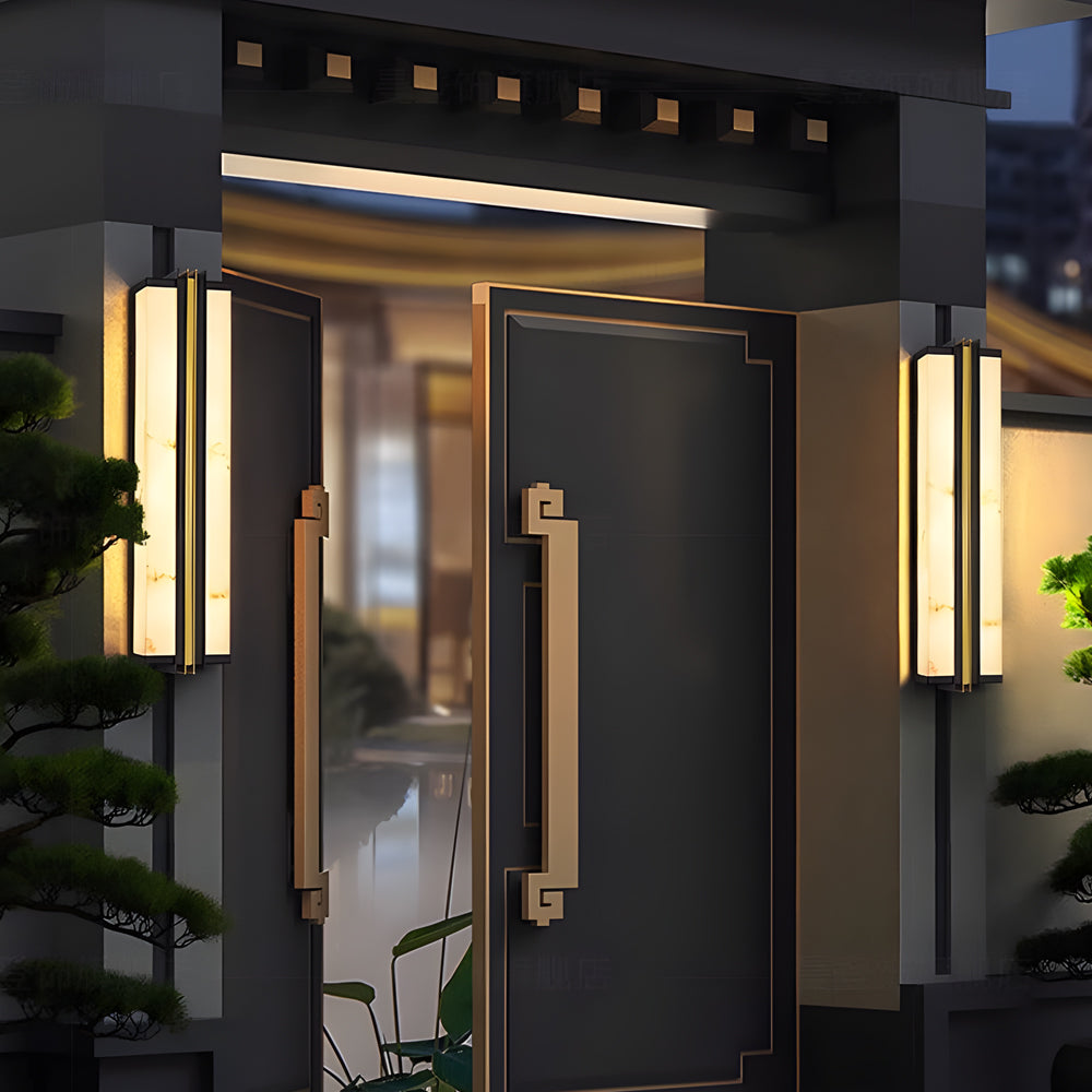 Vertical Wall Light Modern Black LED Waterproof Light