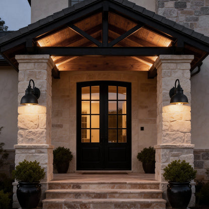 Matte Black Gooseneck Light Industrial Outdoor Light