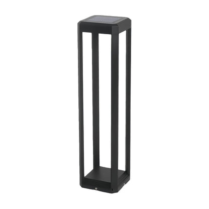Metal Solar Pathway Lights Modern Black Aluminum Light