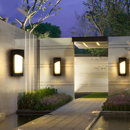 Black Outdoor Wall Light Modern Waterproof LED Light