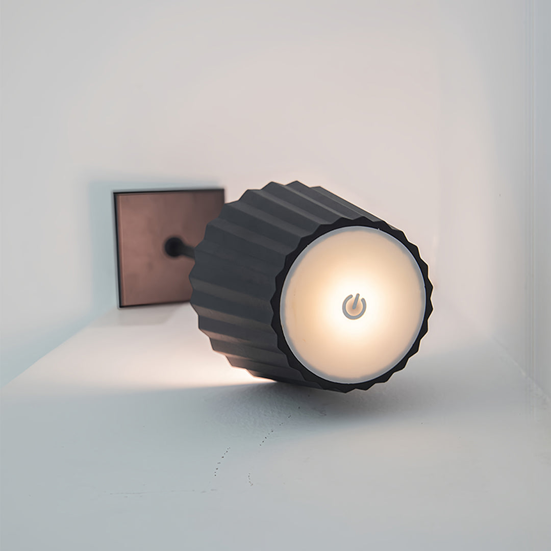 Chic Modern Metal Table Lamp with Rechargeable Battery, Touch-Activated and Cordless Buffet Lamps