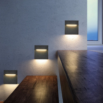 Square Stair Lights Minimalist Waterproof Outdoor Light