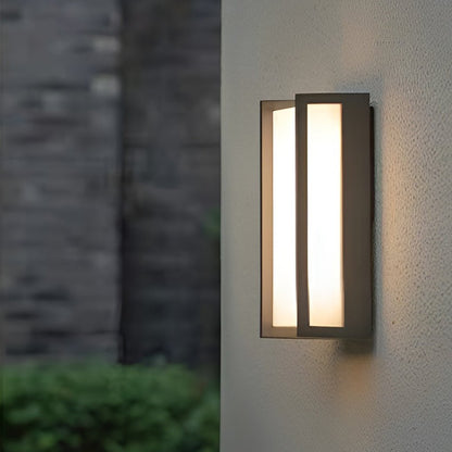 Outdoor Lights Wall Modern Geometric Black Metal Light