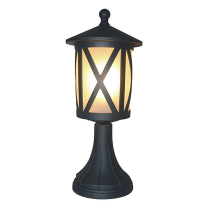 Black Outdoor Pillar Lights Waterproof LED Garden Light